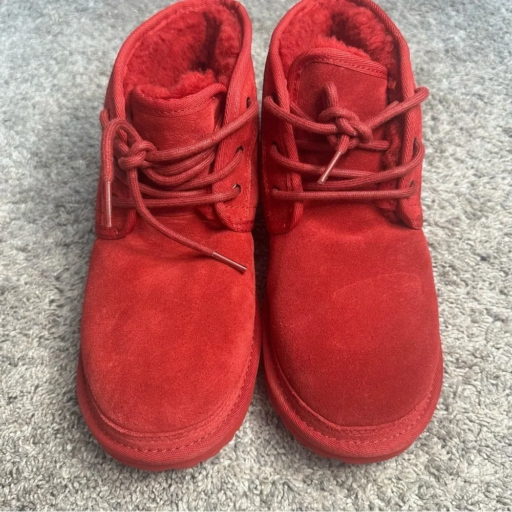 Ugg Neumel Chukka Boots in Samba Red W 8 M 6 short suede comfort unique colorful